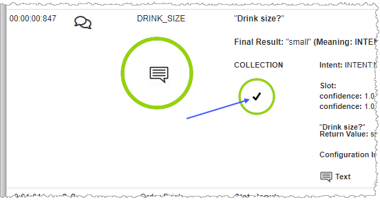 Screen capture of turn status icon on the Conversation View page