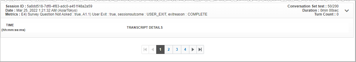 Snippet image of transcript view page showing page numbers to view next sessions
