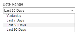 Preset time range picker to constrain displayed data based on whether data is time-stamped within range