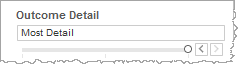 Visualization of the Outcome Detail slider