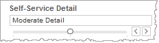 Visualization of the Self-Service Detail slider