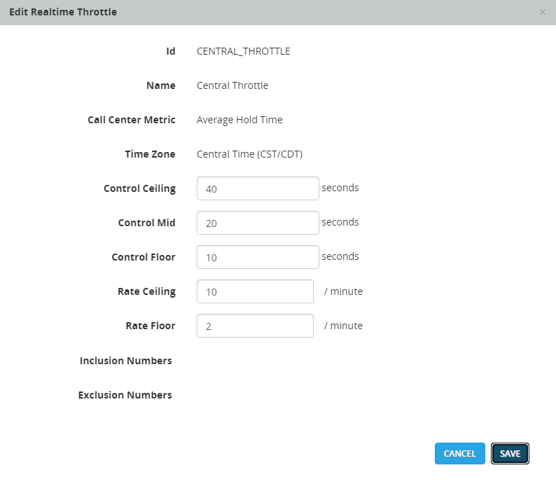 Using realtime throttles